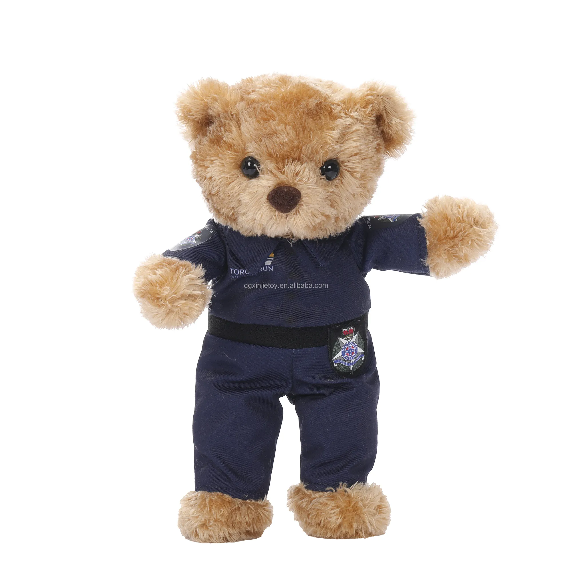 Uniforme personnalisé ours en peluche jouets mignon peluche position debout portant des vêtements en peluche ours en peluche jouet