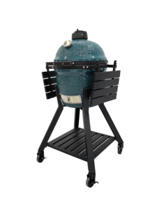 Barbecue <span class=keywords><strong>Kamado</strong></span> Royal MK16 Pro moderne en céramique, forme œuf, vert montagne brillant, en fonte, avec chariot, pour camping et usage extérieur - Product Image 6