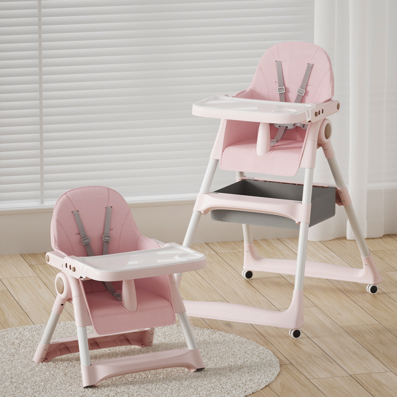 Rosa-Piatto piccolo+Tappetino+Tasca portaoggetti+Ruota