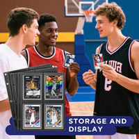 Paquete de 50 Fundas Protectoras para Tarjetas Coleccionables de 7.5x9.25 Pulgadas, con 4 Bolsillos, para Almacenamiento de Tarjetas Deportivas y de Juegos