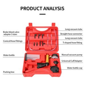Araba fren sistemi sıvı hava alma seti yağ çıkarıcı el Manul vakum basınç pompası fren hava alma test cihazı kiti - Product Image 2