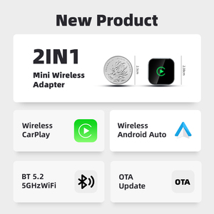 EKIY Draadloze Carplay Android Auto Adapter Draadloze 2-in-1 Adapter 2025 Auto Ai Box Play and Plug Android Auto Box - Product Image 2