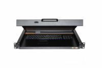 Commutateur KVM LED 19 pouces 1U monté en rack tiroir KVM numérique et analogique intégré avec pavé tactile + souris clavier 104 touches en stock