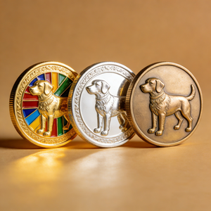 <span class=keywords><strong>Venta</strong></span> Directa de Fábrica: <span class=keywords><strong>Monedas</strong></span> Metálicas Personalizadas con Impresión UV, <span class=keywords><strong>Monedas</strong></span> 3D con Diseño de Perros Golden Retriever <span class=keywords><strong>y</strong></span> Pug para Conmemoración - Product Image 3