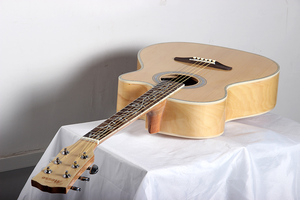 <span class=keywords><strong>Guitarra</strong></span> Acústica Eléctrica de 40/41 Pulgadas con Pastilla, Tapa de Abeto de Calidad, Diapasón Tallado en Forma de Viñas, Ideal para Principiantes, Económica - Product Image 3