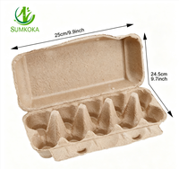 Échantillons Gratuits Sumkoka Vente en Gros Boîtes à Œufs en Papier Biodégradables Recyclables Personnalisées Barquettes à Œufs Boîtes d'Expédition Antichoc pour 10 Œufs