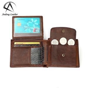 กระเป๋าสตางค์แบบสั้น Andong สำหรับผู้ชาย หนังวัวแท้ แฟชั่น ป้องกัน RFID - Product Image 1