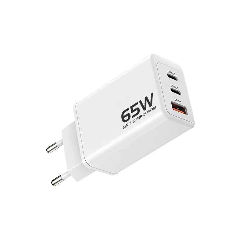 65w usb type c usb-c rapide pd pps 3 ports ordinateur portable gan téléphone portable chargeur mural universel voyage adaptateur secteur pour samsung