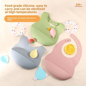 Baberos de Silicona para Bebés al por Mayor, Personalizados, Impermeables, de Grado Alimenticio - Product Image 1