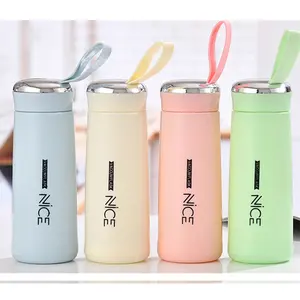 Großhandel Hot Selling Ins Bunte Wasser flasche Transparentes Glas Klar Doppels chicht Glas Tasse