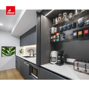 Armoire de cuisine intelligente île armoire laque traitement de Surface dalle panneau de porte MDF carcasse marbre stratifié robinet usage domestique - Product Image 6