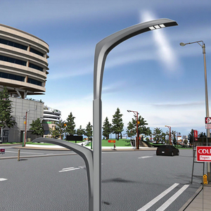 100W extérieur en alliage d'aluminium corps LED réverbère résistant aux intempéries SMD puce éclairage intelligent pôle de surveillance IP67 batterie à la mode - Product Image 4