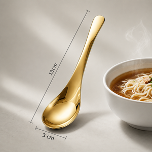 Gold Plated Stainless Steel Tea Spoons Mirror Finish Long Handle Minimalist Design Dishwasher Safe Party Utensils - Product Image 5