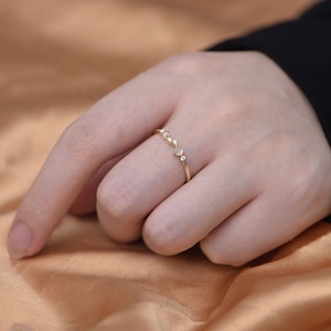 Fashion 925 Sterling Silver <strong>Gold</strong> Plated Marquise <strong>Opal</strong> Diamond Cz Zircon Band <strong>Rings</strong> - Product Image 2