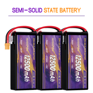 Batterie au lithium semi-solide Hosopow 12500mAh 12.5Ah 6S 8S 12S 22.2V 350Wh pour drone agricole - Product Image 4