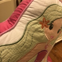 Oreiller sirène en coton pur avec noyau non amovible 30*50cm, accessoires de literie pour bébés et enfants, sans fermeture, sans logo/graphisme