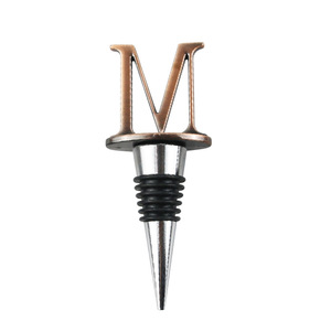 Wine Stopper Alphabet Metal Bottle Sealing Party Gift 26 Letters Simple Style - Product Image 4
