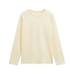 เสื้อยืดแขนยาวผ้าฝ้าย 100% สีพื้น สไตล์ลำลอง สำหรับผู้หญิงและผู้ชาย ยอดนิยม ขายดี ฤดูใบไม้ผลิ ฤดูใบไม้ร่วง ดูอ่อนเยาว์ - Product Image 3