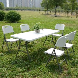 Best Choice 6FT Plastic <b>Folding</b> <b>Table</b> with Strong HDPE Top and <b>Table</b> <b>Leg</b> <b>for</b> Outdoor Hotel Use - Product Image 4