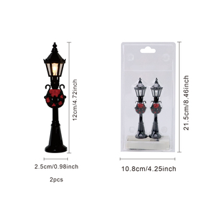 Làng Pathway <span class=keywords><strong>Mini</strong></span> đường phố đèn DIY thu nhỏ Dollhouse Kit giáng sinh <span class=keywords><strong>mini</strong></span> ánh sáng đường phố mô hình cho Micro cảnh quan cổ tích vườn - Product Image 6