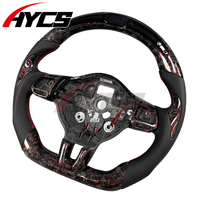Hochwertiges Maßgefertigtes Sport-Lenkrad aus Geschmiedetem Kohlefaser mit LED-RPM-Anzeige für Volkswagen VW Golf 6 GTI R MK6 Polo 6R 2008-2013