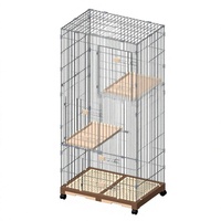 Cage pour chat de haute qualité avec grand espace intérieur, maison pour animaux de compagnie, villa pour chat à deux ou trois étages, produits pour animaux de compagnie