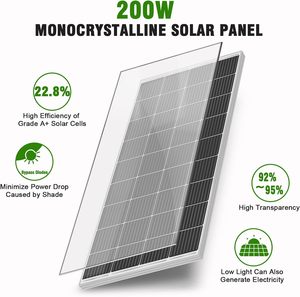 Panel Surya personalizado, panel solar monocristalino tipo N, 100W, 150W, 200W, rango de 12V, 24V, solución económica para <span class=keywords><strong>furgoneta</strong></span> y coche - Product Image 4