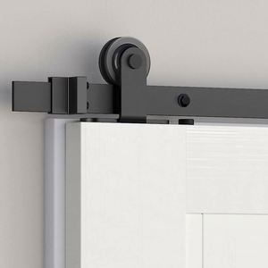 WEKIS - Herraje para Puerta Corredera Tipo T de 2 m, Acero Negro Resistente, Instalación con Tornillos de Latón, Insonorizado, para Sala de Estar - Product Image 5