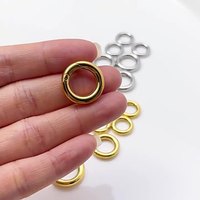 Mousqueton à Anneau Ressort en Acier Inoxydable 316L, Différentes Tailles, Anneau Rond, Pendentif pour Sac, Or 18 Carats pour Accessoires de Fabrication de Bijoux