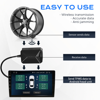 Système de surveillance de la pression des pneus USB TPMS pour autoradio Android, affichage de la pression et de la température des pneus internes de la voiture avec une grande précision