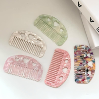 Peigne à cheveux rétro pour femme Newyeah, personnalisé en acétate, tendance, mignon, en forme de cœur évidé, écologique, de haute qualité, portable