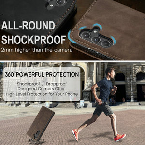 CaseMe nuevo producto 2024 Dropshipping Popular para Samsung <span class=keywords><strong>Galaxy</strong></span> A55 A35 A25 A15 con funda de teléfono inteligente de cuero magnético fuerte - Product Image 3