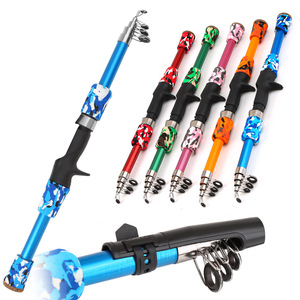 Canne à pêche télescopique Wildtrek 1,5 m <span class=keywords><strong>en</strong></span> fibre de verre, 5 couleurs, motif camouflage, canne à pêche portable pour les débutants - Product Image 3