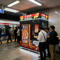 Distributeur automatique de pizzas avec SDK pour usage commercial, kiosque en libre-service, capacité de 72 pièces, écran tactile