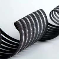 Bande élastique orthopédique personnalisée haut de gamme grande taille en soie de poisson noire et blanche pour vêtements, sangles élastiques en fil de poisson