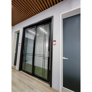 Puerta Corredera de Vidrio Templado de Seguridad Personalizada con Recubrimiento de Polvo de Aleación de Aluminio Coastal Frontier, Aislamiento Térmico para Dormitorio y Exteriores - Product Image 2