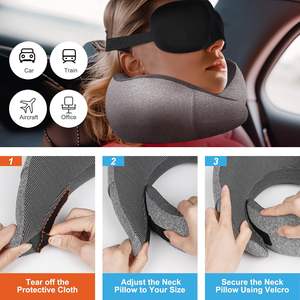 Anhui dispenser bantal leher perjalanan, busa memori portabel bentuk U untuk penggunaan di pesawat - Product Image 3