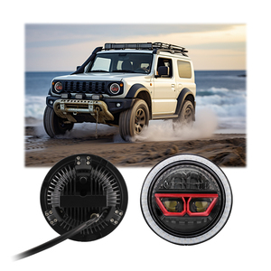 Phare LED rond EMC <span class=keywords><strong>DOT</strong></span> de 7 pouces avec phare LED à faisceau haut/bas 36W pour Jeep Wrangler JK LJ CJ - Product Image 1