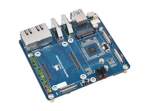 Carte mère Waveshare Dual Gigabit Ethernet 5G/4G conçue pour Raspberry Pi Compute Module 4, CM4 et moniteur non inclus K794 - Product Image 1