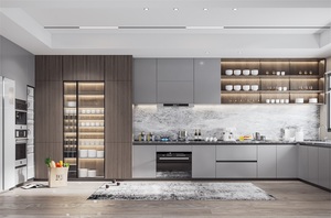 Ihome <span class=keywords><strong>Comprar</strong></span> Hermoso Gabinete De Cocina Gris Moderno Con <span class=keywords><strong>Isla</strong></span> Con Luces - Product Image 4