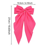 Pinces à cheveux Daou en forme de grand nœud, couleurs unies personnalisables, accessoire capillaire durable de haute qualité pour femmes et filles