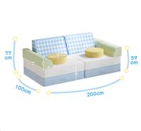 Canapé-lit modulaire extensible - Lavable, multifonctionnel, double usage, en tissu simple, pour salon, usage domestique