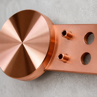 Radiateur liquide en cuivre T2 pour semi-conducteurs de puissance, thyristors, diodes, redresseurs – Dissipateur thermique à double refroidissement par eau avec pince de fixation
