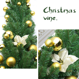Christmas Decoration Environmental protection PVC Rattan Wreath 2.7 Meters Encryption Shopping Mall Hotel <b>Window</b> Scene - Product Image 6