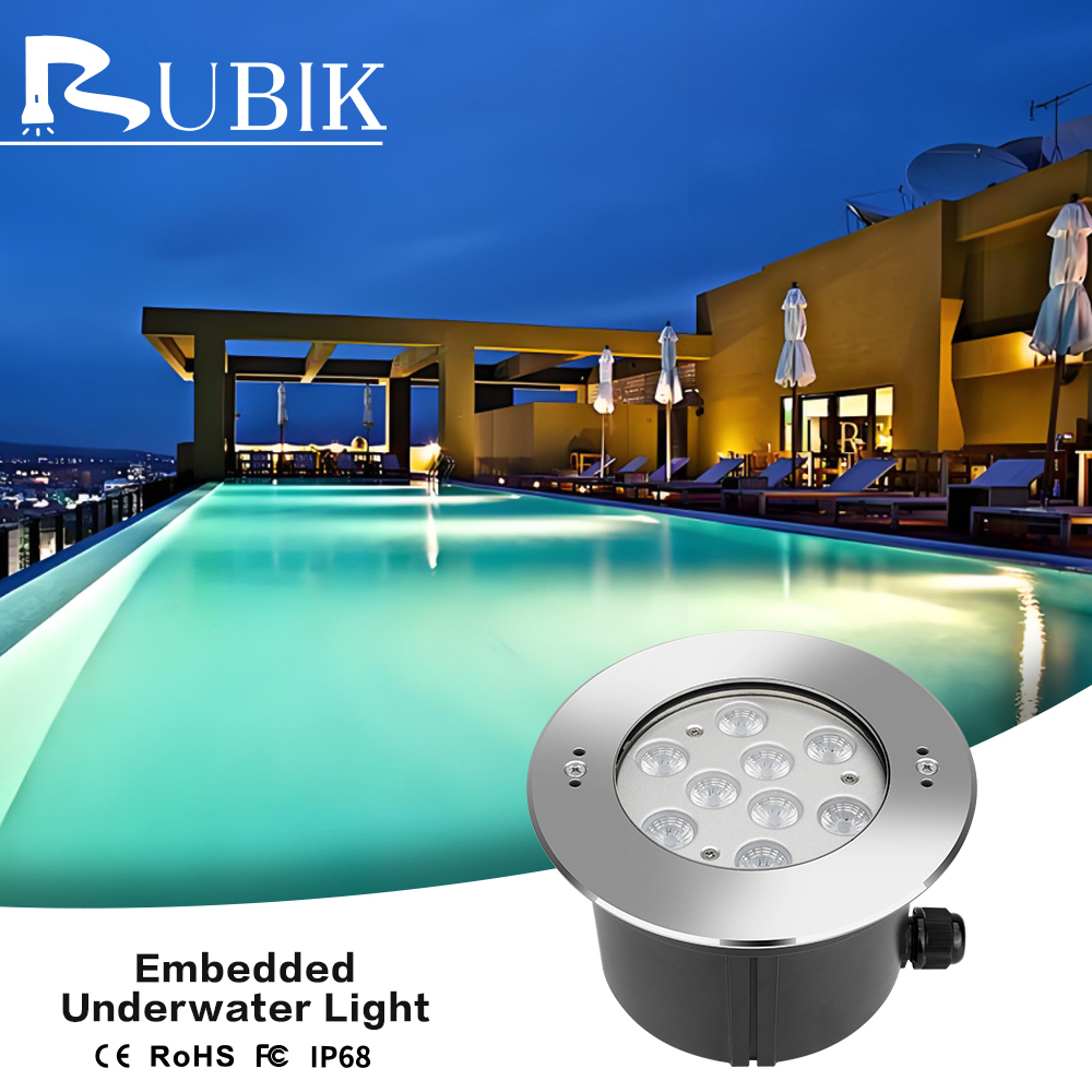 Super Bright Stainless Steel RGB LED Pool Light Waterproof IP68 Recessed Warm White High Power 2-Year Warranty Swimming Pool