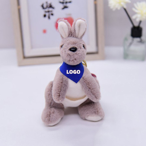 Tùy chỉnh <span class=keywords><strong>Kangaroo</strong></span> sang trọng Keychain với khăn nhỏ nhồi bông đồ chơi mềm Fluffy PP bông Logo in đồ chơi sang trọng Keychain - Product Image 5