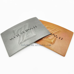 <strong>Customized</strong> Clothing <strong>Label</strong> <strong>Jeans</strong> Silver Foil Logo Tag Leather Patches <strong>Custom</strong> Brand Leather for Clothing - Product Image 4