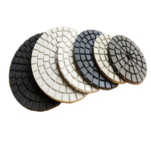 Tampons de <span class=keywords><strong>polissage</strong></span> en granit blanc chamois noir de 4 pouces pour <span class=keywords><strong>perceuse</strong></span> au diamant - Product Image 3