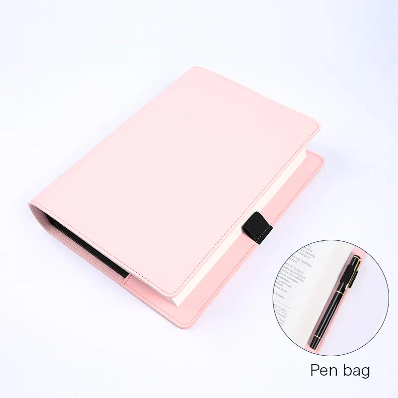 OEM Couverture de livre en cuir rose résistant aux rayures Fleurs Bible Couverture Notebook Bloc-notes Sac Logo imprimé