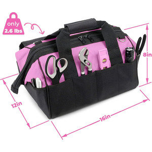 Sac de rangement pour outils en tissu 210T épaissi et imperméable, personnalisé en usine, grande capacité, pour réparation automobile et pièces de quincaillerie - Product Image 5